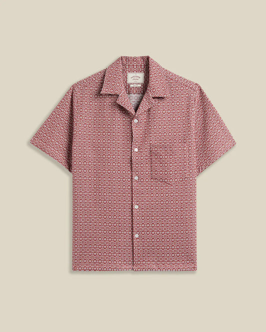 PORTUGUESE FLANNEL ABSTRACT TILE - BORDEAUX