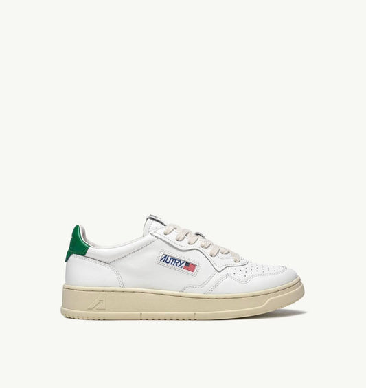 AUTRY MEDALIST LOW LEATHER - WHITE / AMAZON