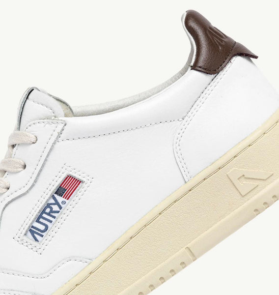 AUTRY MEDALIST LOW LEATHER - WHITE / BROWN