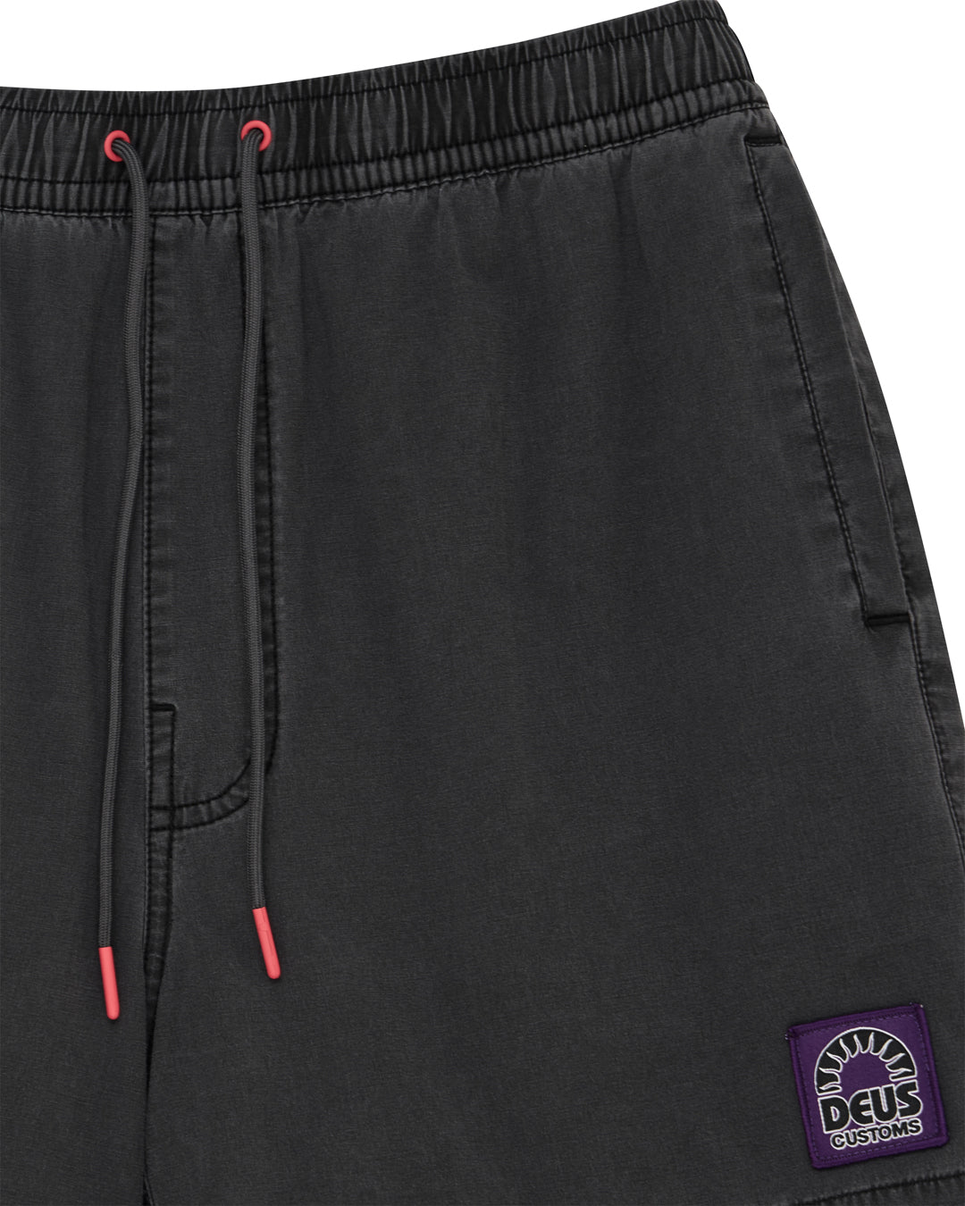 DEUS EX MACHINA SANDBAR GARMENT DYED MESH SHORT - ANTHRACITE