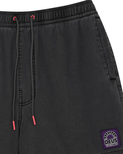 DEUS EX MACHINA SANDBAR GARMENT DYED MESH SHORT - ANTHRACITE