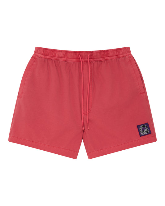 DEUS EX MACHINA SANDBAR GARMENT DYED MESH SHORT - MELON RED