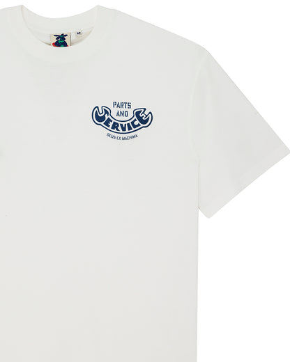 DEUS EX MACHINA RUFF AND SMOOTH TEE - VINTAGE WHITE