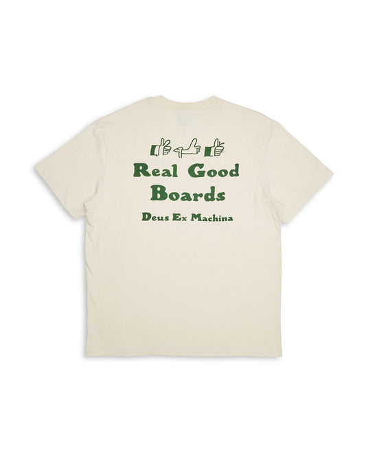 DEUS EX MACHINA REAL GOOD TEE - VINTAGE WHITE