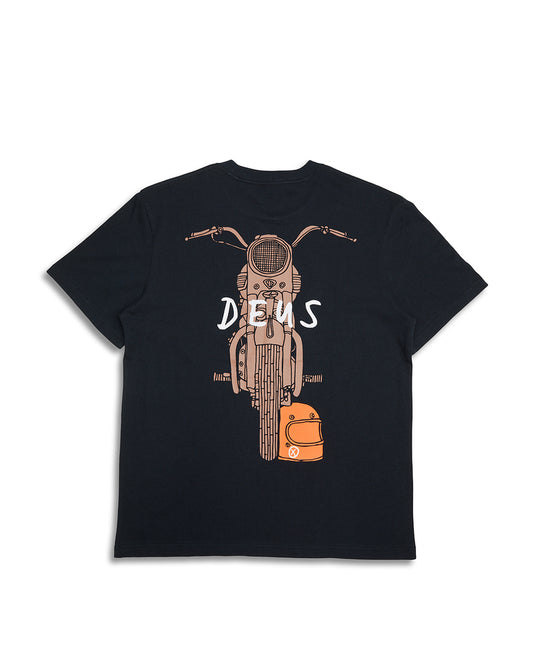 DEUS EX MACHINA FRONTAGE TEE - BLACK