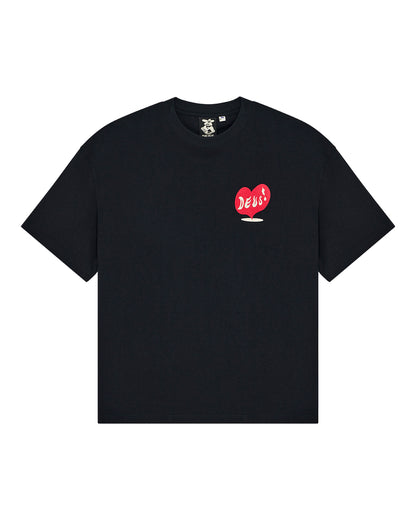 DEUS EX MACHINA DEEP CUT TEE - BLACK