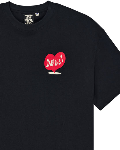DEUS EX MACHINA DEEP CUT TEE - BLACK