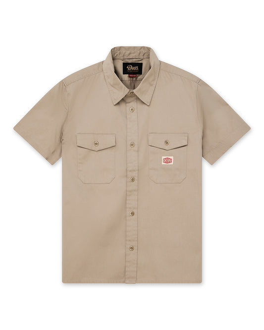 DEUS EX MACHINA VACAY SERVICE SS SHIRT - KHAKI
