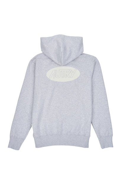 AUTRY HOODIE EN JERSEY AVEC LOGO IMPRIME - GRIS CHINE