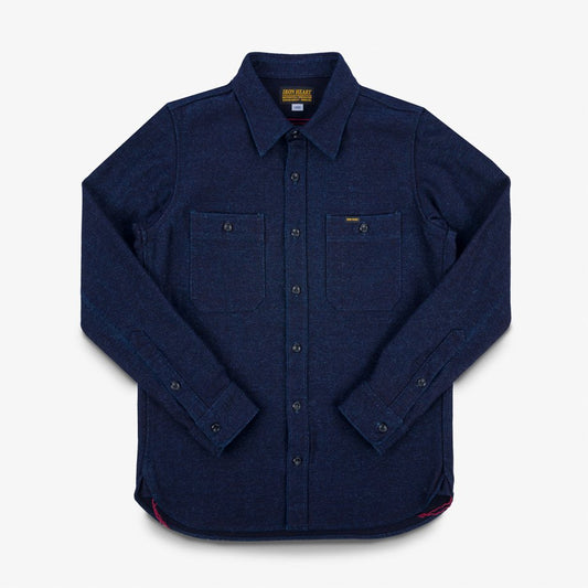 IRON HEART IHSH-397-IND 21 OZ SASHIKO WORK SHIRT - INDIGO