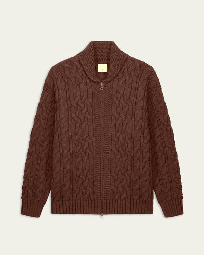 NITTO KNITWEAR VESTE OHANNES - MARRON