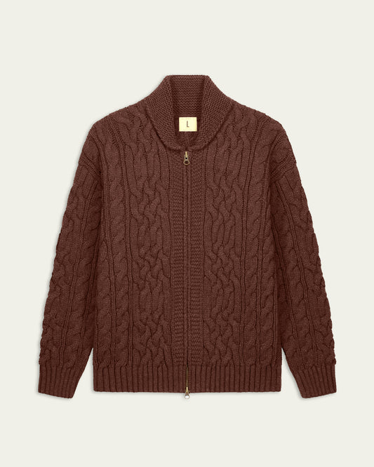 NITTO KNITWEAR VESTE OHANNES - MARRON