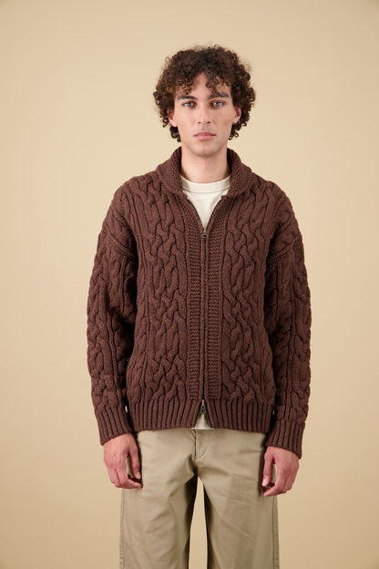 NITTO KNITWEAR VESTE OHANNES - MARRON
