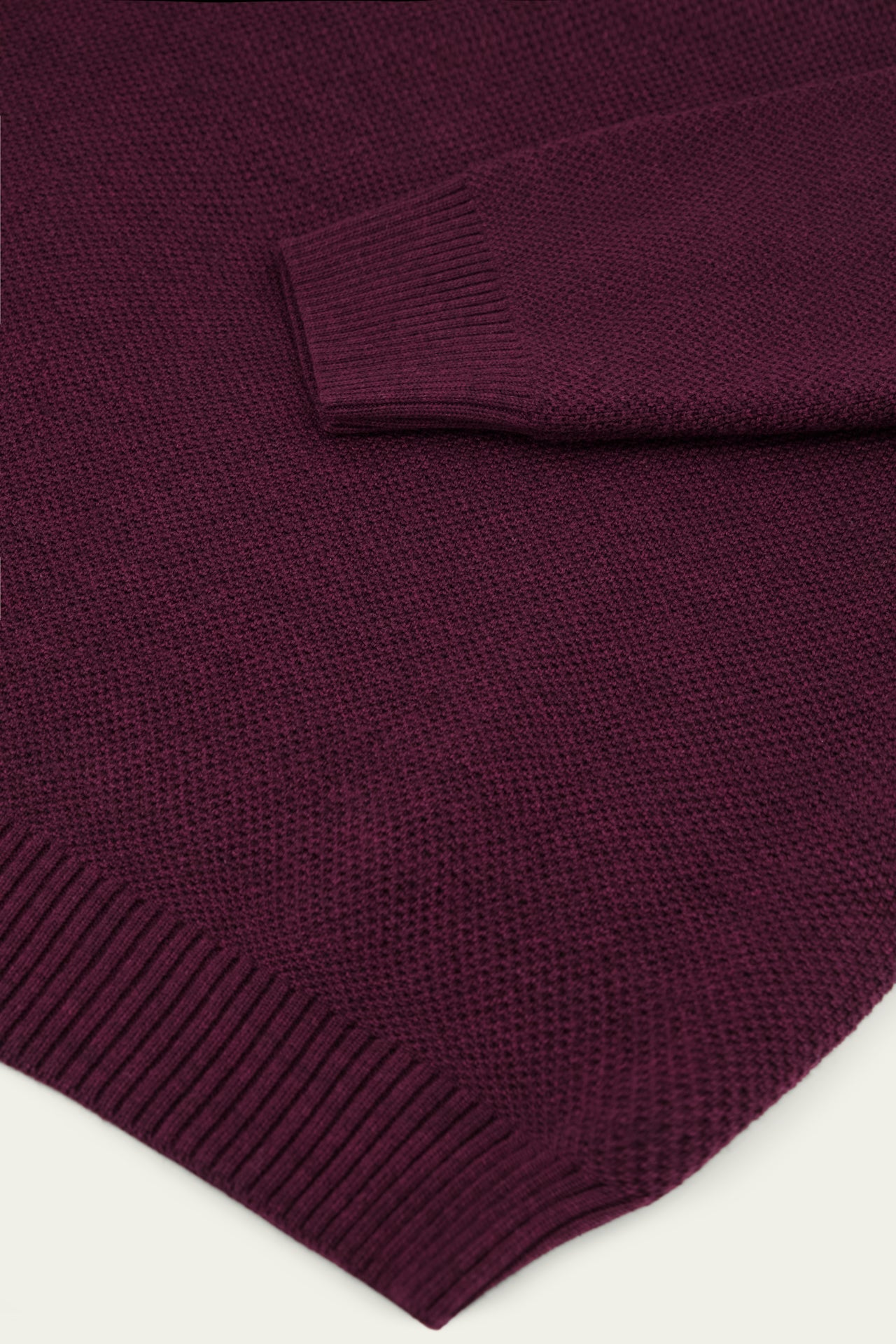 NITTO KNITWEAR PULL YOURI COL ROND - BORDEAUX