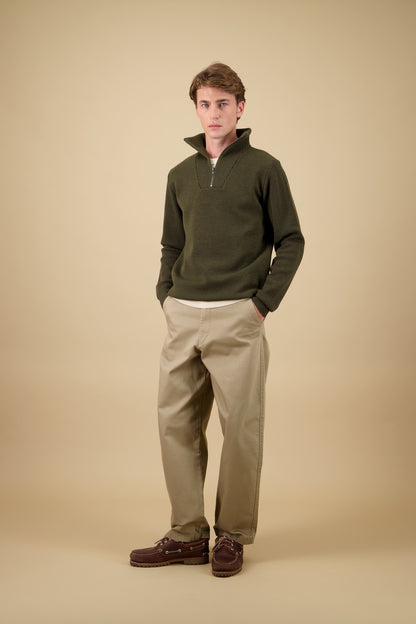 NITTO KNITWEAR PULL YOURI CAMIONNEUR - KAKI