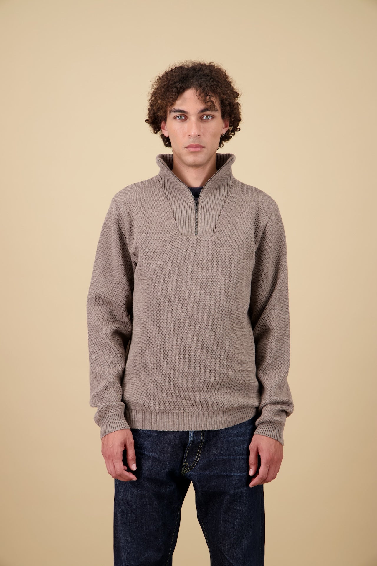 NITTO KNITWEAR PULL YOURI CAMIONNEUR - TAUPE