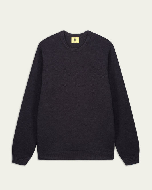 NITTO KNITWEAR PULL YOURI COL ROND - ANTHRACITE