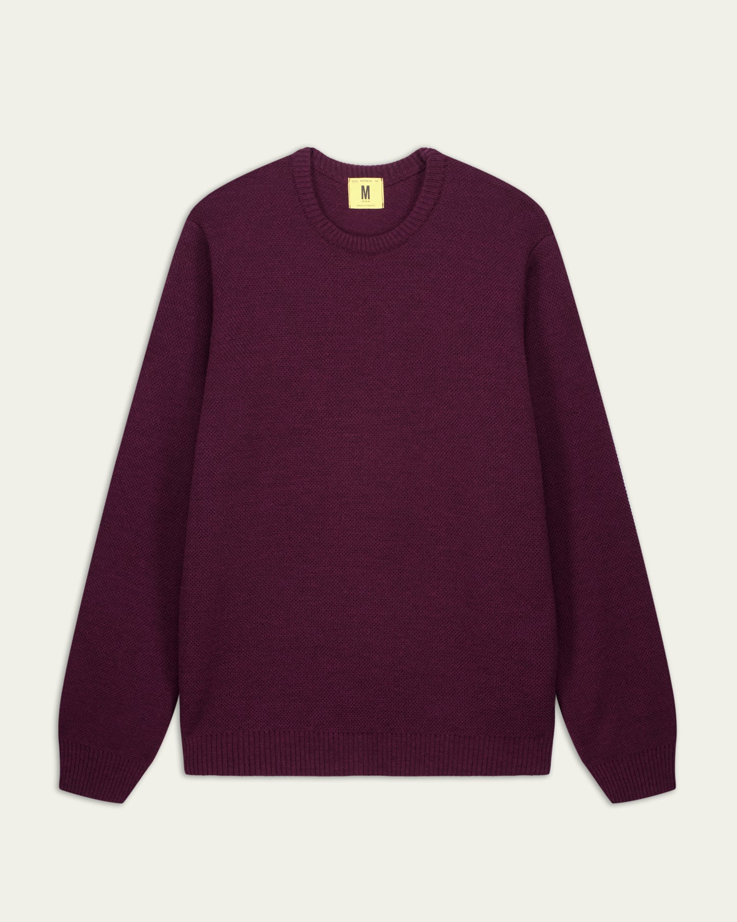NITTO KNITWEAR PULL YOURI COL ROND - BORDEAUX