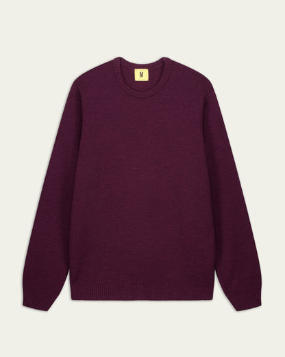 NITTO KNITWEAR PULL YOURI COL ROND - BORDEAUX