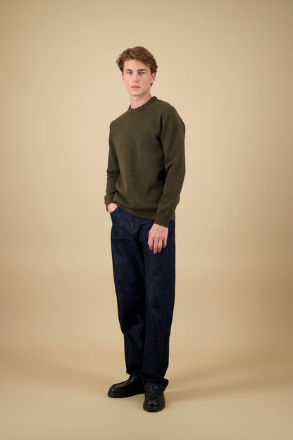 NITTO KNITWEAR PULL YOURI COL ROND - KAKI