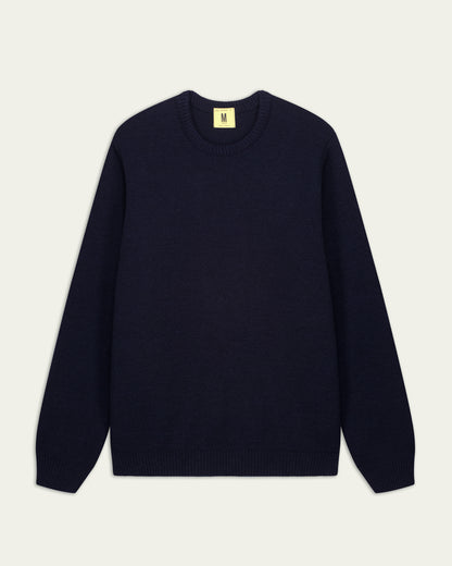 NITTO KNITWEAR PULL YOURI COL ROND - MARINE