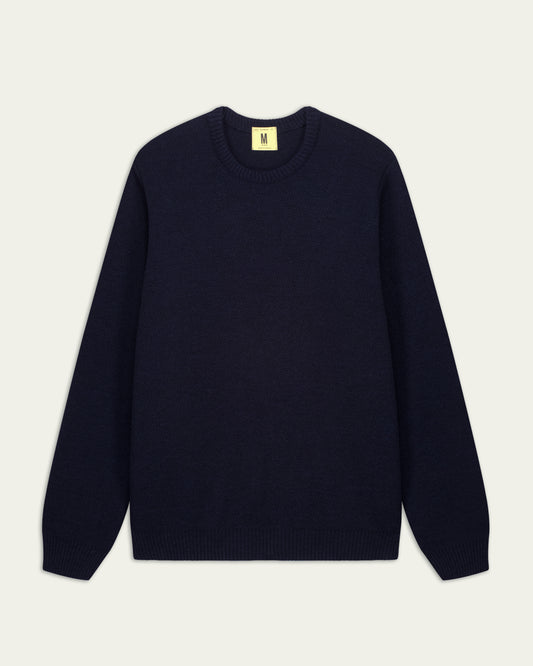 NITTO KNITWEAR PULL YOURI COL ROND - MARINE