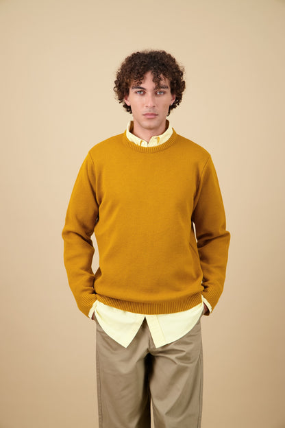 NITTO KNITWEAR PULL YOURI COL ROND - OCRE