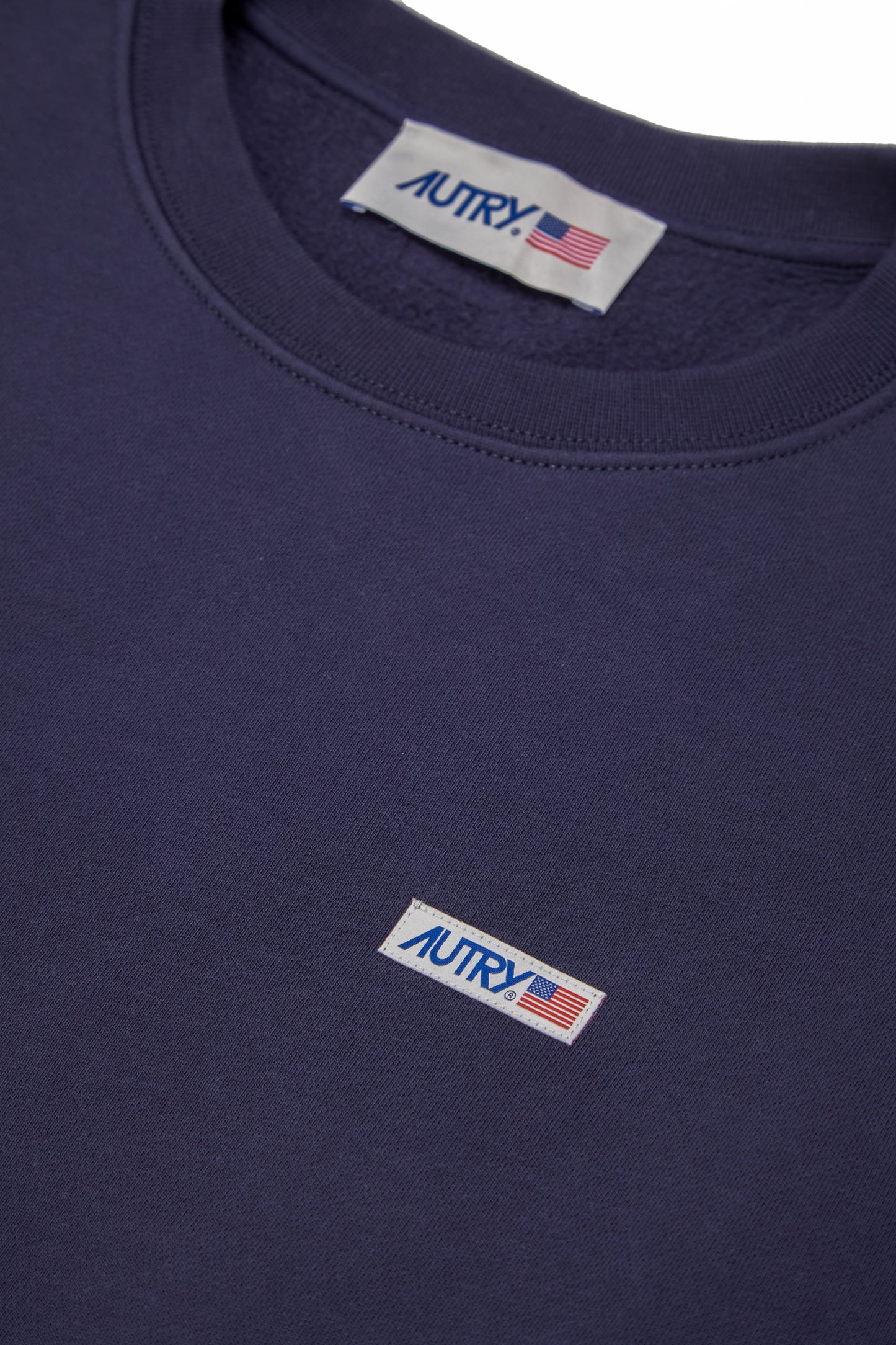 AUTRY SWEATSHIRT EN JERSEY LABEL - BLEU MARINE