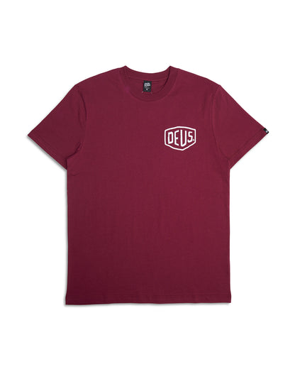 DEUS EX MACHINA CAMPERDOWN ADDRESS TEE - RHODO