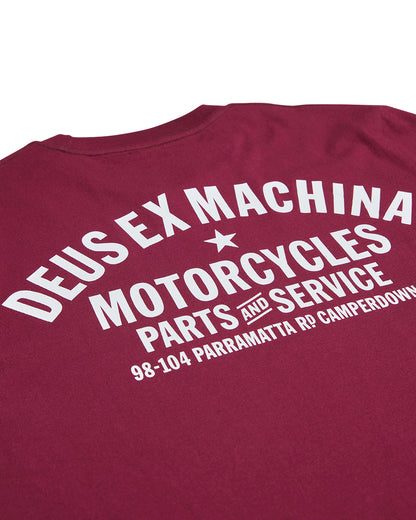 DEUS EX MACHINA CAMPERDOWN ADDRESS TEE - RHODO