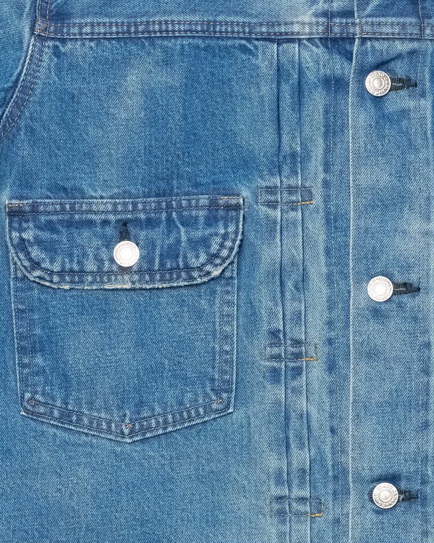 EDWIN JACKET TYPE II KAIHARA RAINBOW SELVEDGE 13,5 OZ DARK PURE INDIGO DENIM - BLUE / LIGHT USED