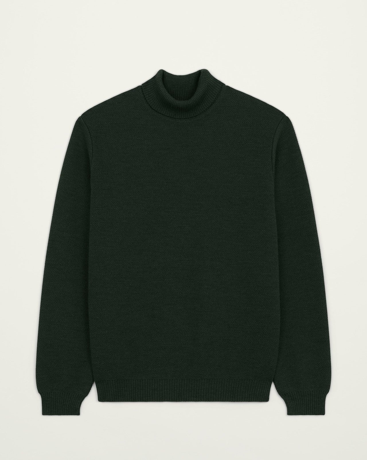 NITTO KNITWEAR PULL YOURI COL ROULE - VERT FORET