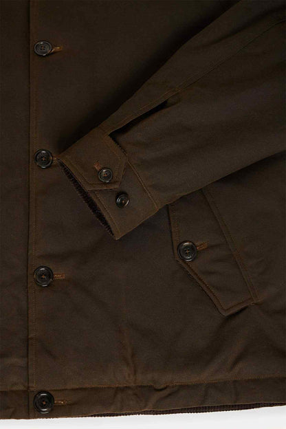 BARACUTA DECK JACKET WAXED COTTON - DEEP MOSS