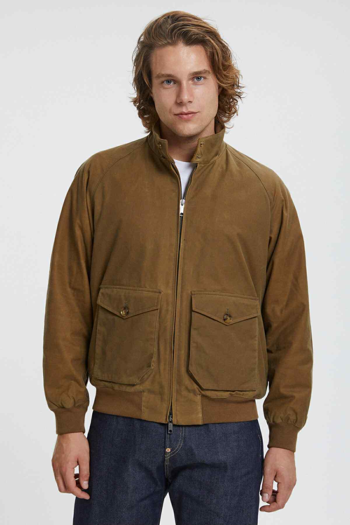 BARACUTA JACKET G9 POCKET WAXED - TAN