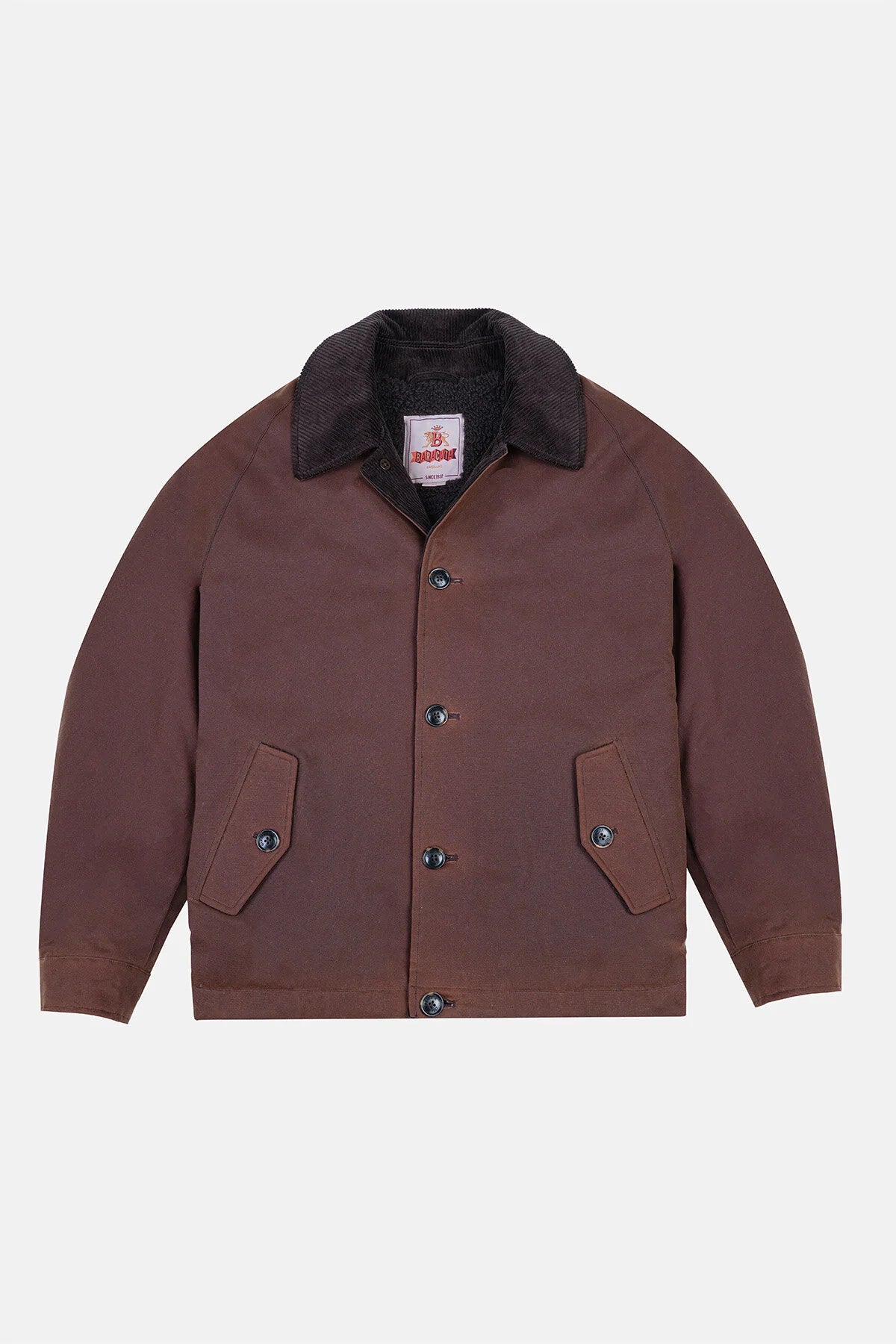 BARACUTA DECK JACKET WAXED COTTON - CHOCOLATE