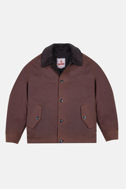 BARACUTA DECK JACKET WAXED COTTON - CHOCOLATE