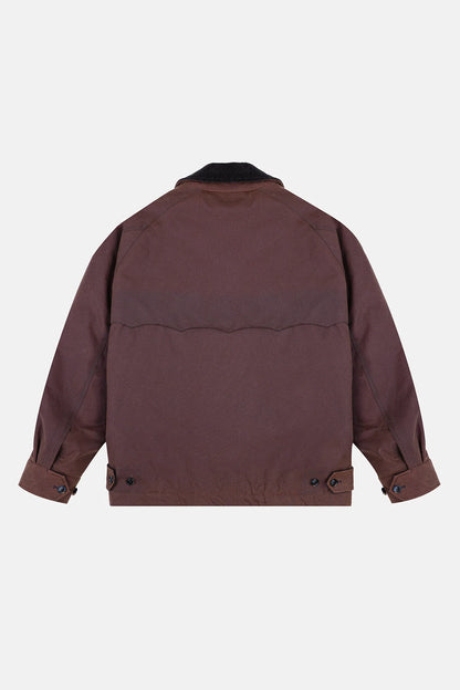 BARACUTA DECK JACKET WAXED COTTON - CHOCOLATE