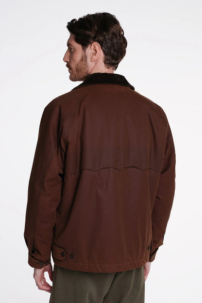 BARACUTA DECK JACKET WAXED COTTON - CHOCOLATE