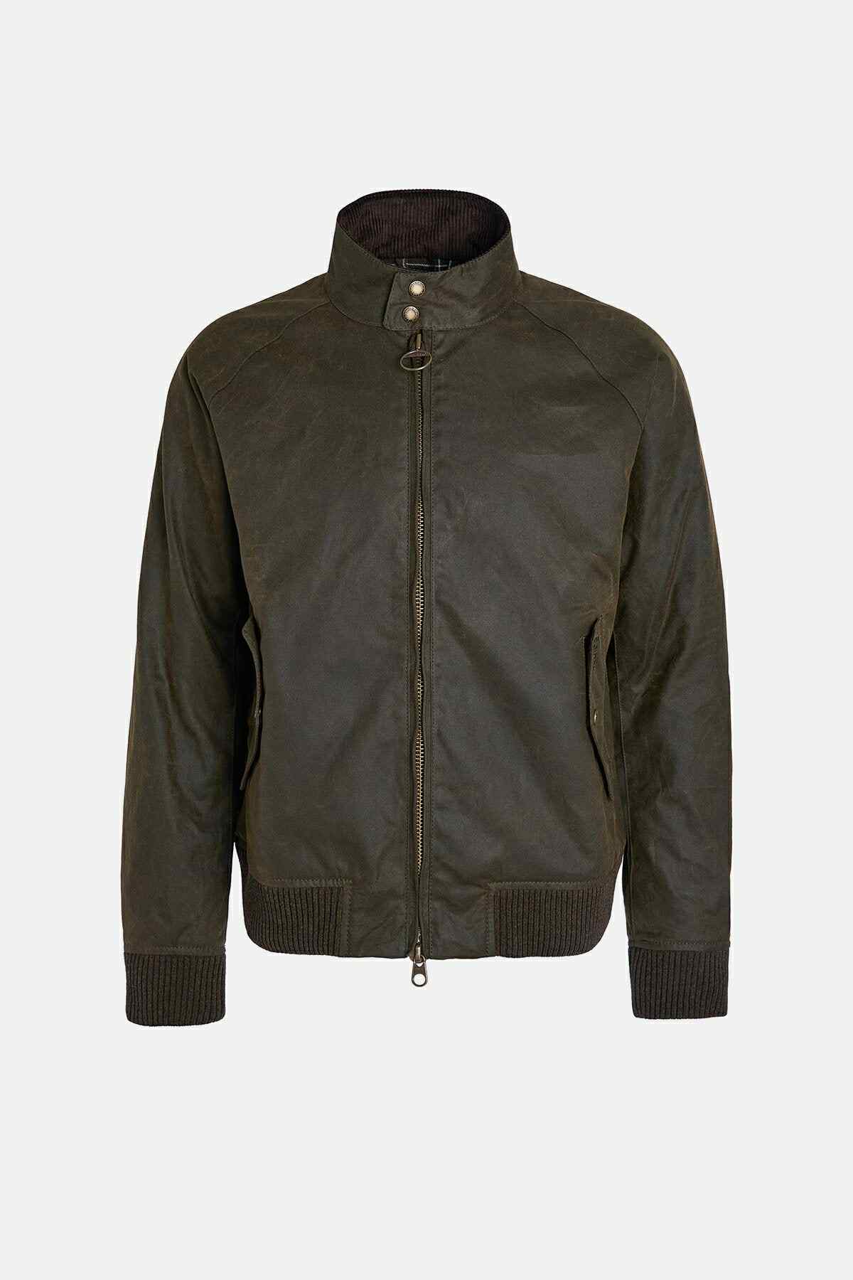 BARBOUR X BARACUTA PORTON WAX - OLIVE