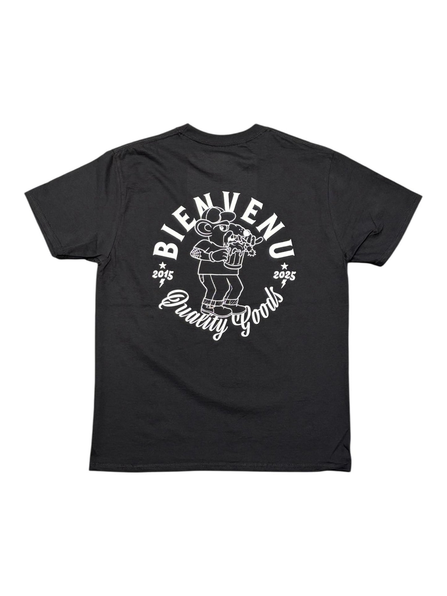 BIENVENU GOODS TEE RATS 10TH ANNIVERSARY - BLACK / WHITE
