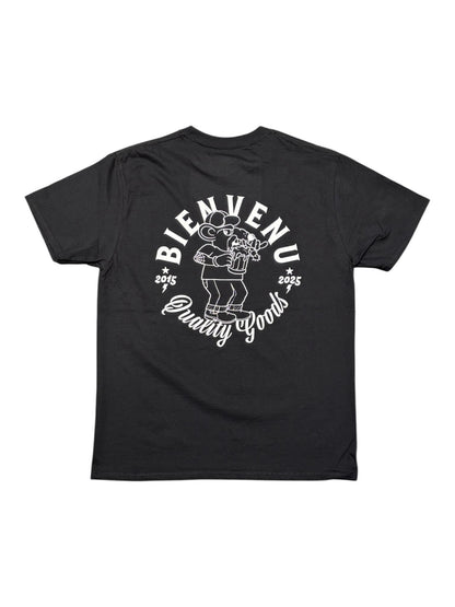 BIENVENU GOODS TEE RATS 10TH ANNIVERSARY - BLACK / WHITE