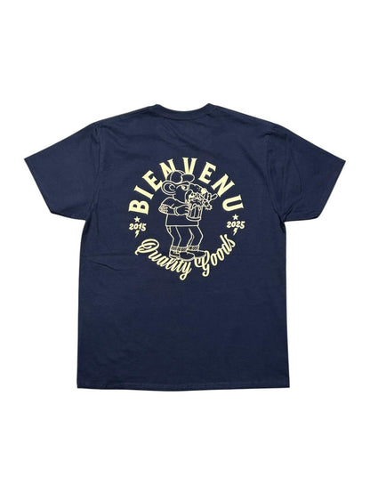 BIENVENU GOODS TEE RATS 10TH ANNIVERSARY - NAVY / BEIGE