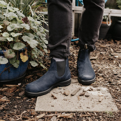 BLUNDSTONE CLASSIC CHELSEA BOOTS 1940 - NAVY NUBUCK