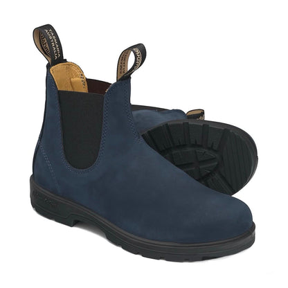 BLUNDSTONE CLASSIC CHELSEA BOOTS 1940 - NAVY NUBUCK