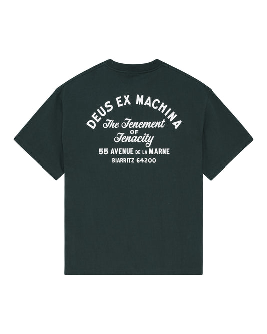 DEUS EX MACHINA BIARRITZ SIGN TEE - RACING GREEN