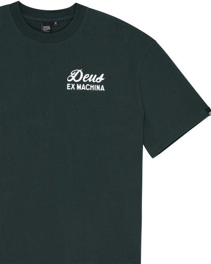 DEUS EX MACHINA BIARRITZ SIGN TEE - RACING GREEN