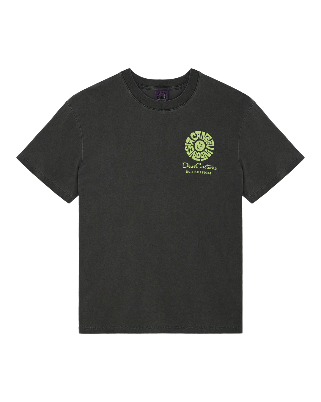 DEUS EX MACHINA CANGGU ADDRESS TEE - ANTHRACITE