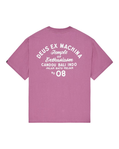 DEUS EX MACHINA CANNGU SIGN TEE - RED/VIOLET