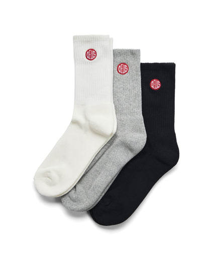 DEUS EX MACHINA CROSSLAND SOCKS 3 PACK - MULTI