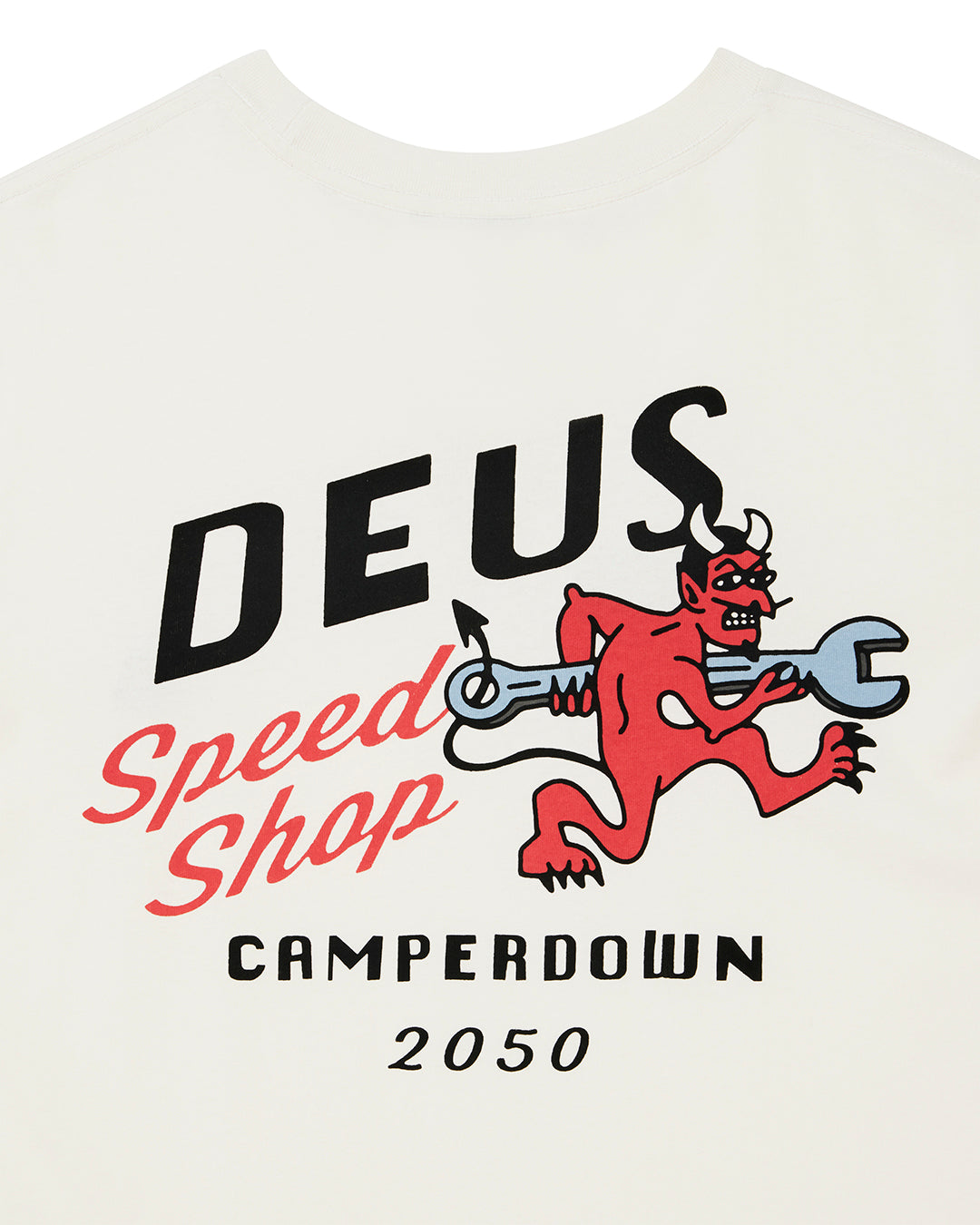 DEUS EX MACHINA DOGLEG TEE - VINTAGE WHITE
